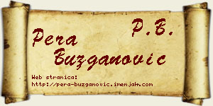 Pera Buzganović vizit kartica